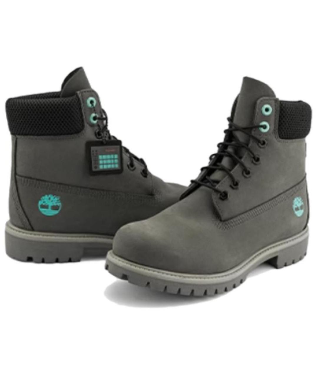 TIMBERLAND Серые нубуковые высокие ботинки, фото 3