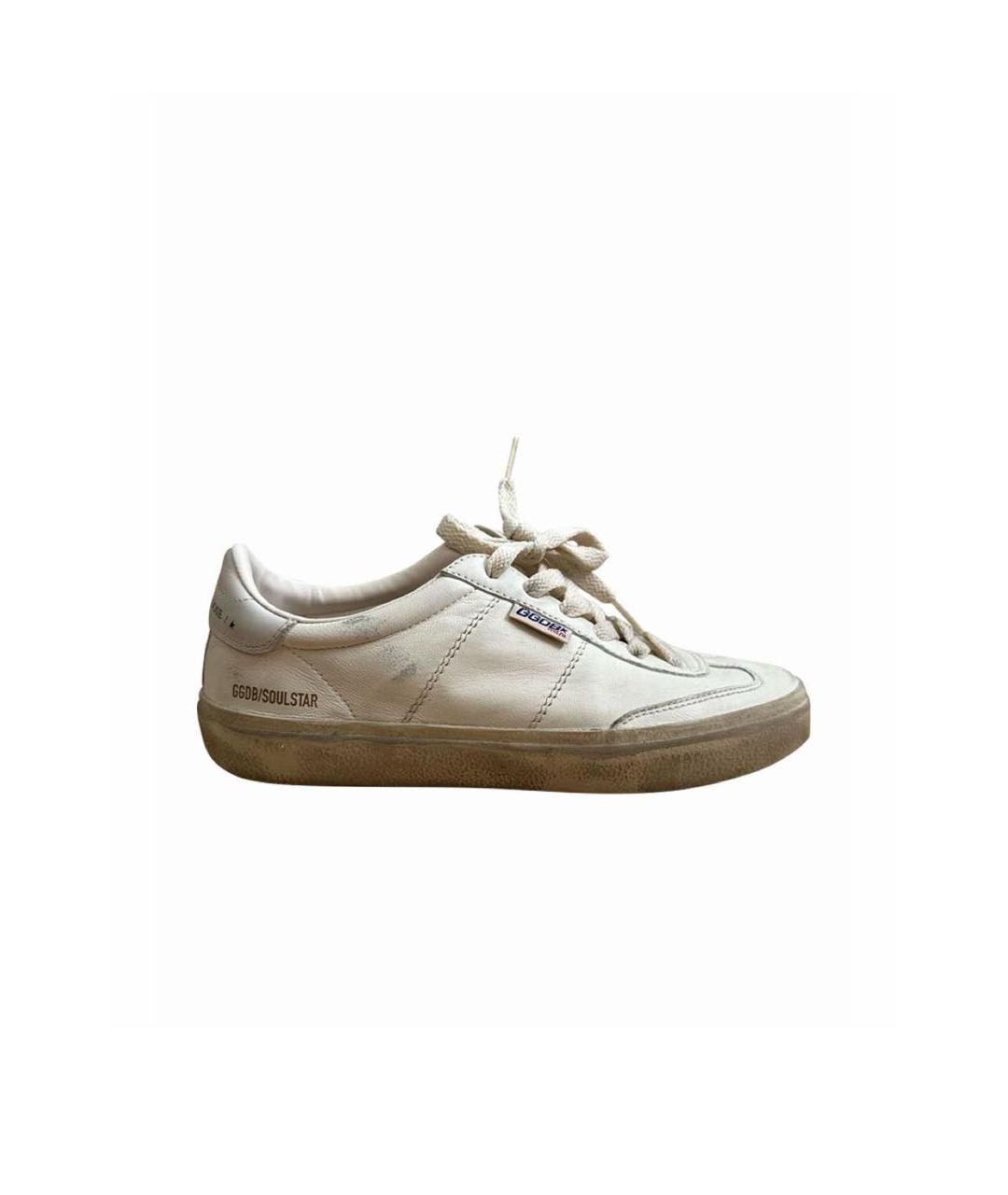 GOLDEN GOOSE Белые кожаные кеды, фото 5