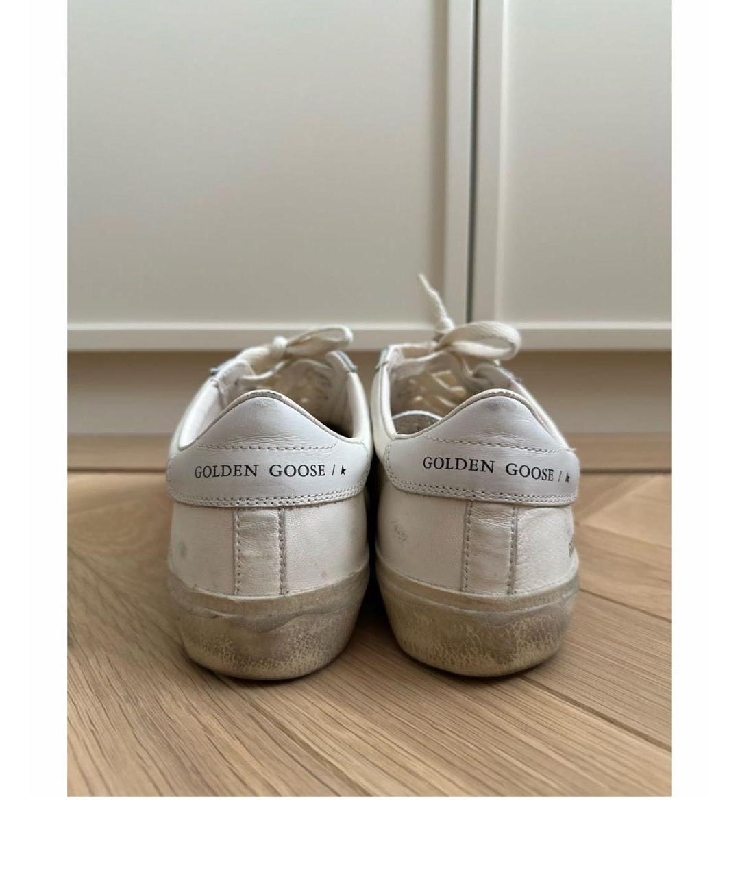 GOLDEN GOOSE Белые кожаные кеды, фото 4
