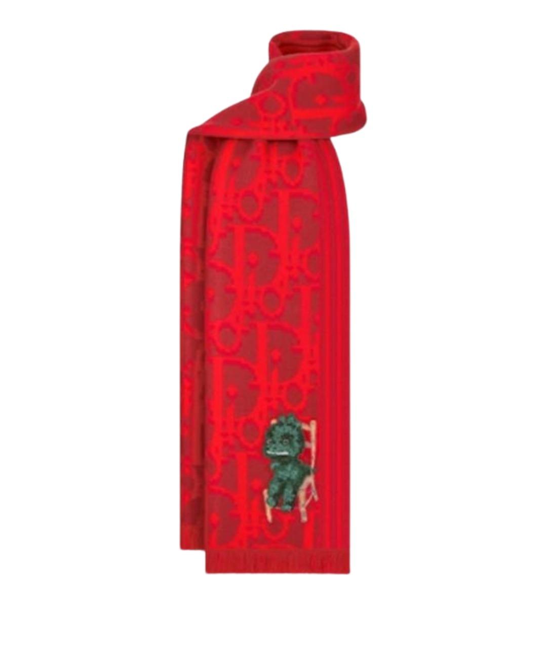 CHRISTIAN DIOR Красный шарф, фото 1