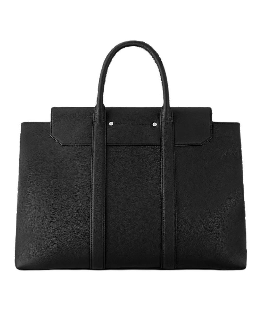 LOUIS VUITTON Черная кожаная сумка на плечо, фото 3