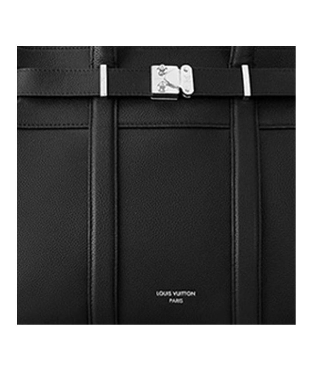LOUIS VUITTON Черная кожаная сумка на плечо, фото 5