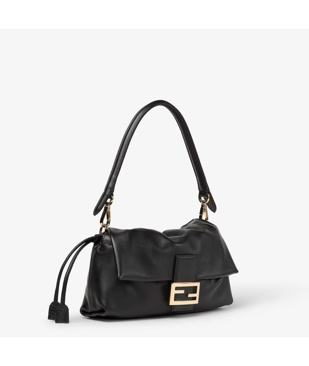 FENDI Черная кожаная сумка через плечо, фото 3