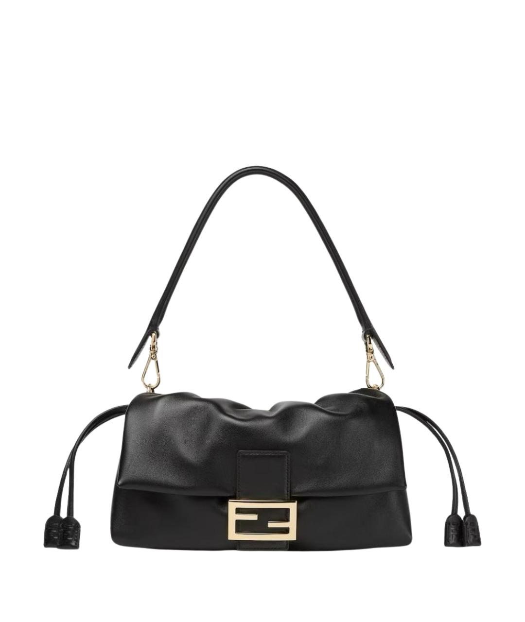 FENDI Черная кожаная сумка через плечо, фото 1