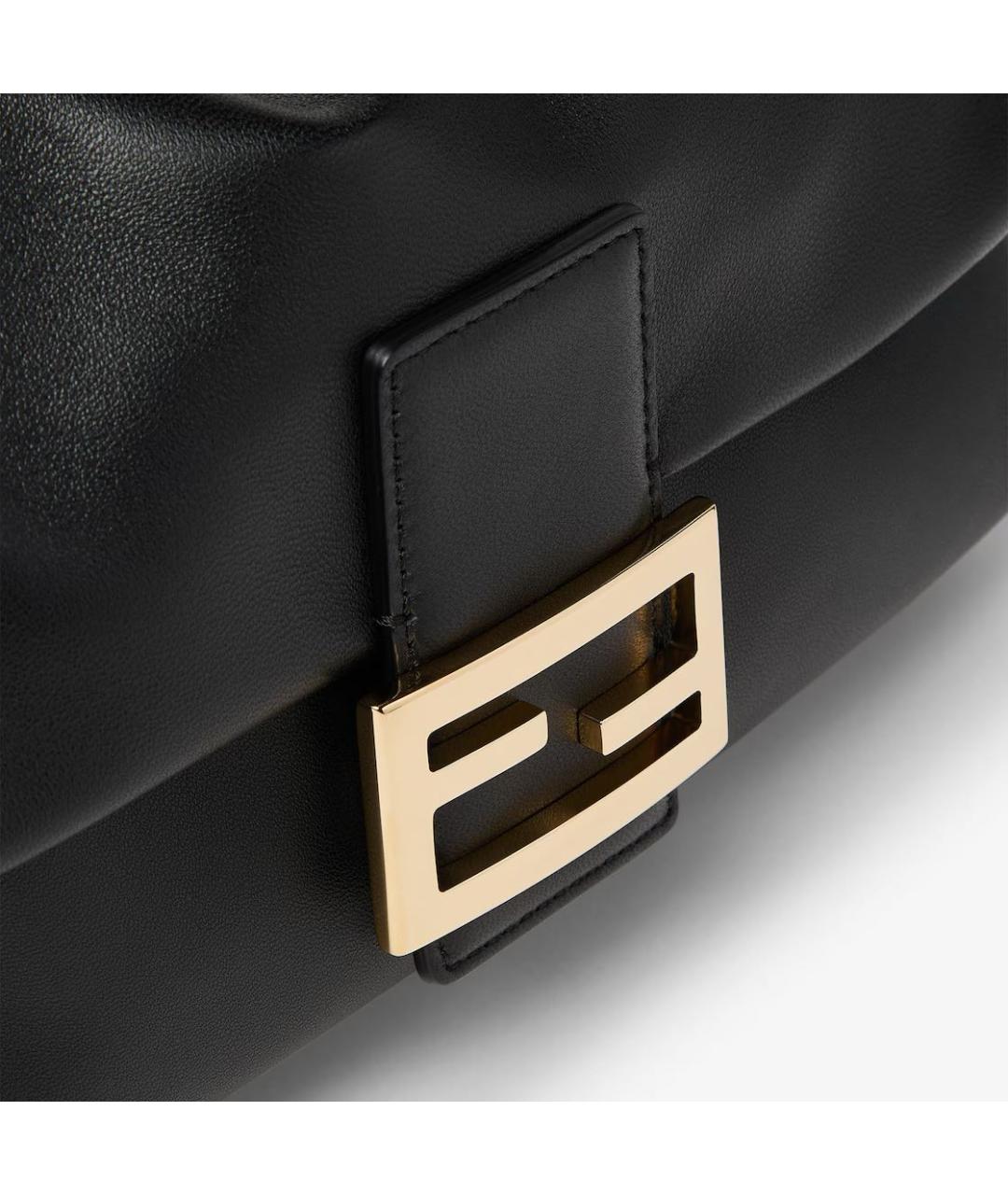 FENDI Черная кожаная сумка через плечо, фото 6