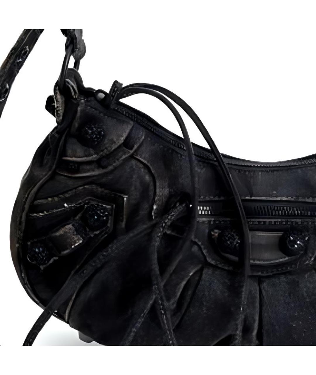 BALENCIAGA Черная деним сумка через плечо, фото 4
