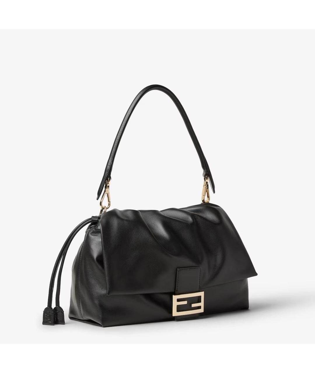 FENDI Черная кожаная сумка через плечо, фото 2