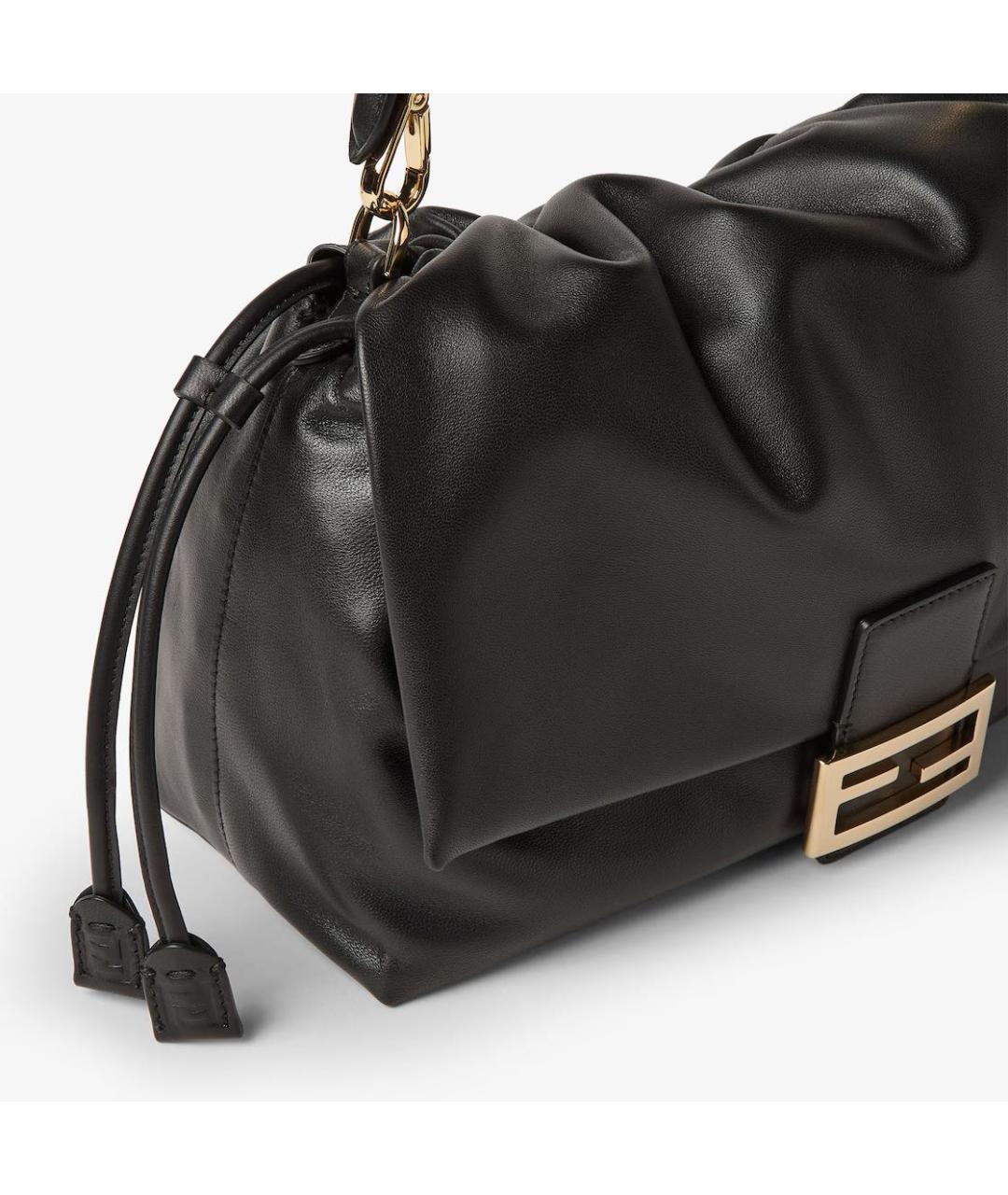 FENDI Черная кожаная сумка через плечо, фото 5