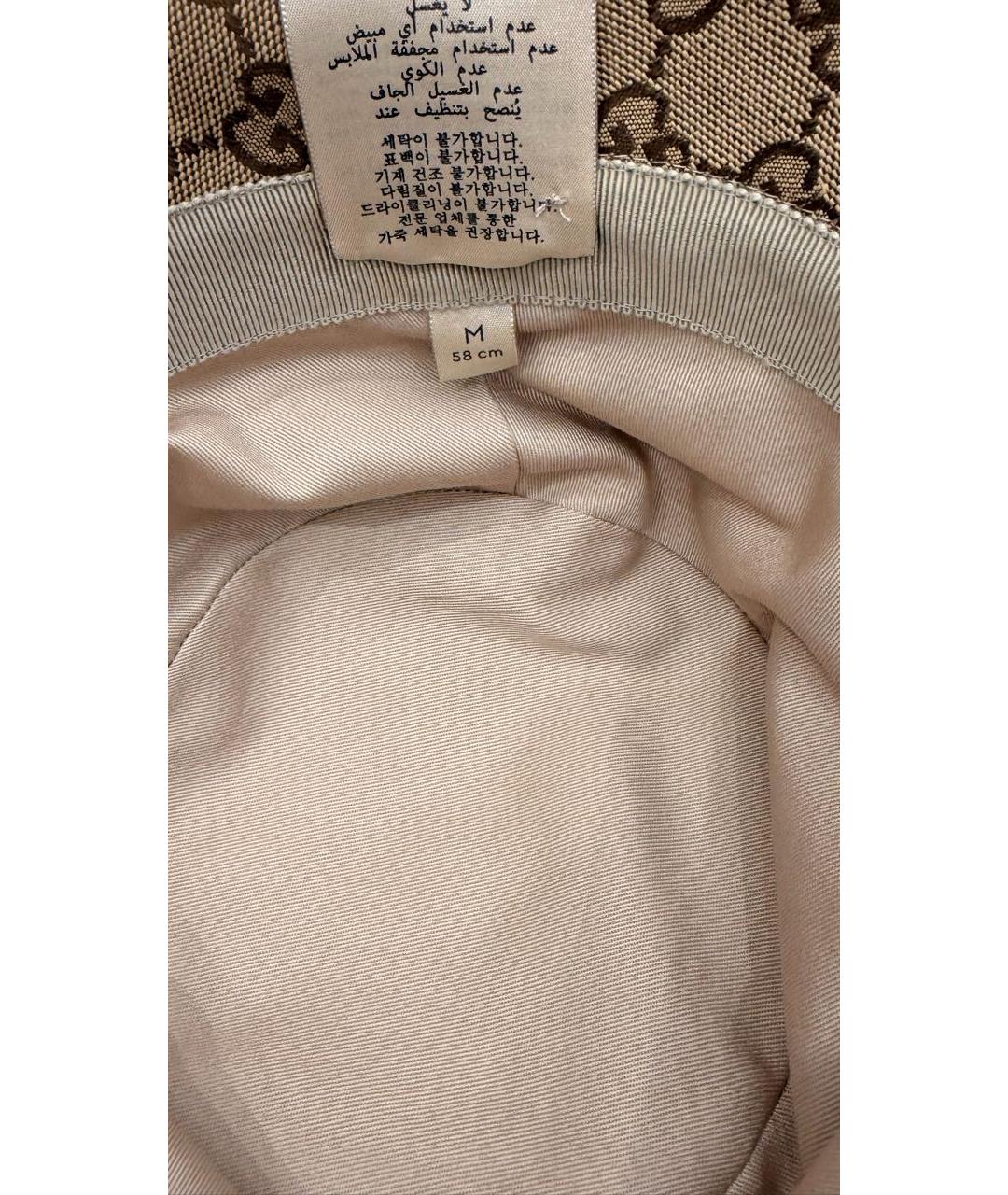 GUCCI Коричневая кожаная панама, фото 3