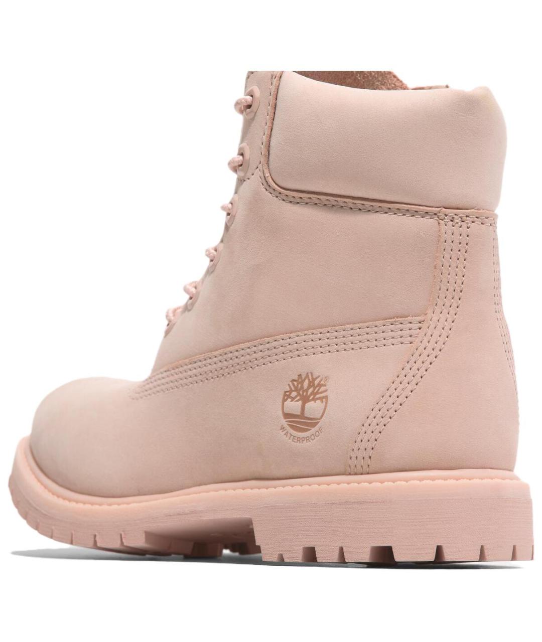 TIMBERLAND Розовые нубуковые ботинки, фото 5