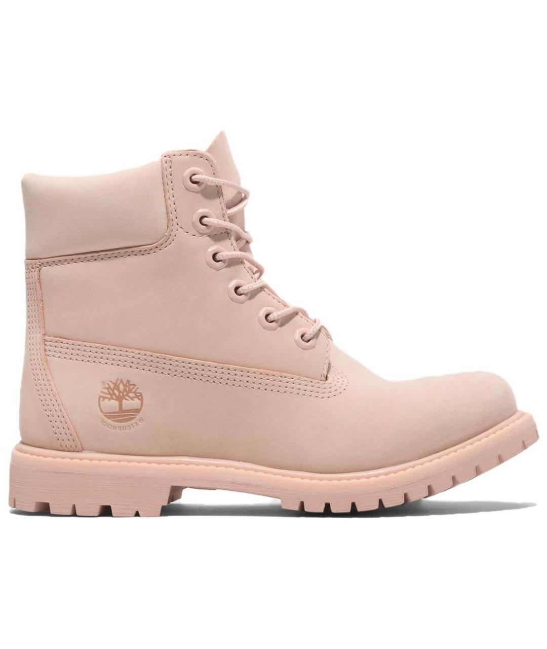 TIMBERLAND Розовые нубуковые ботинки, фото 1