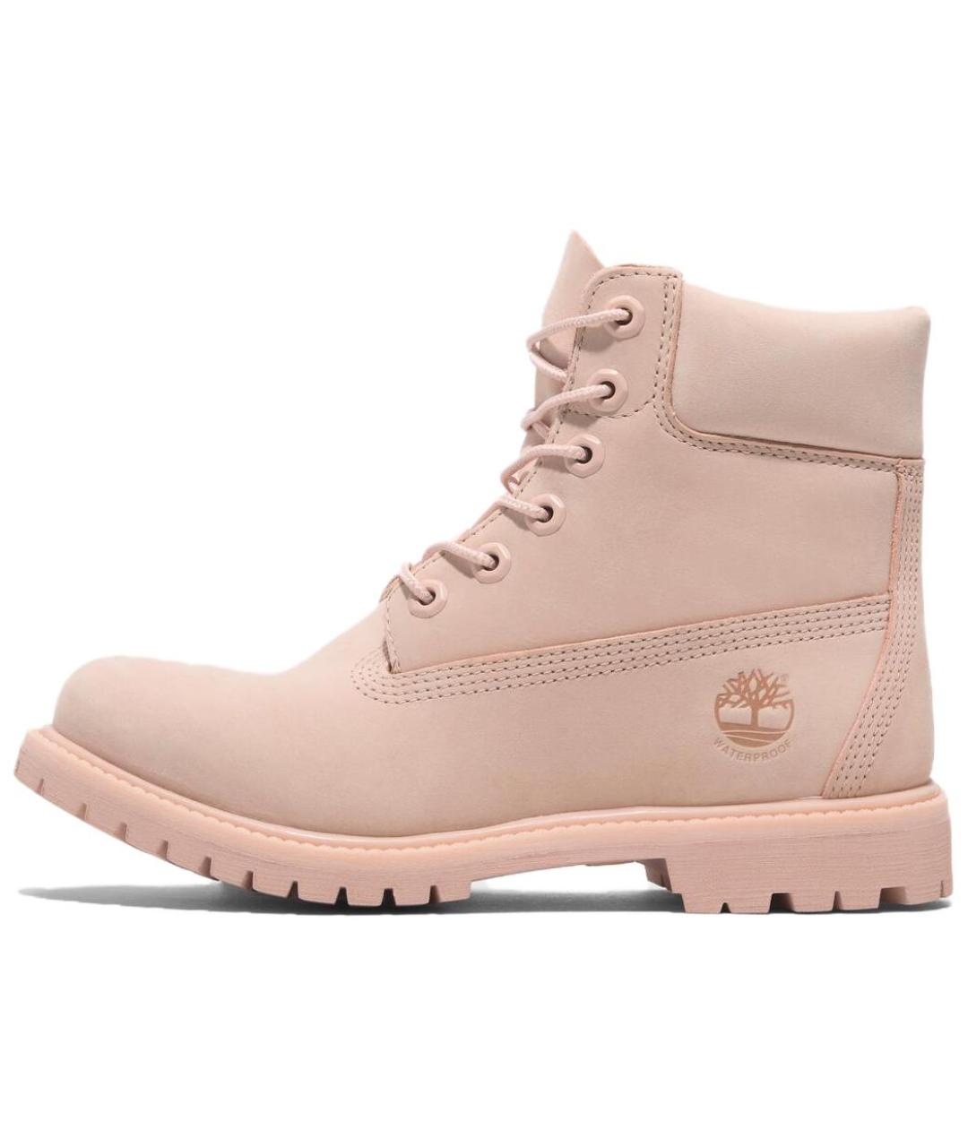 TIMBERLAND Розовые нубуковые ботинки, фото 6