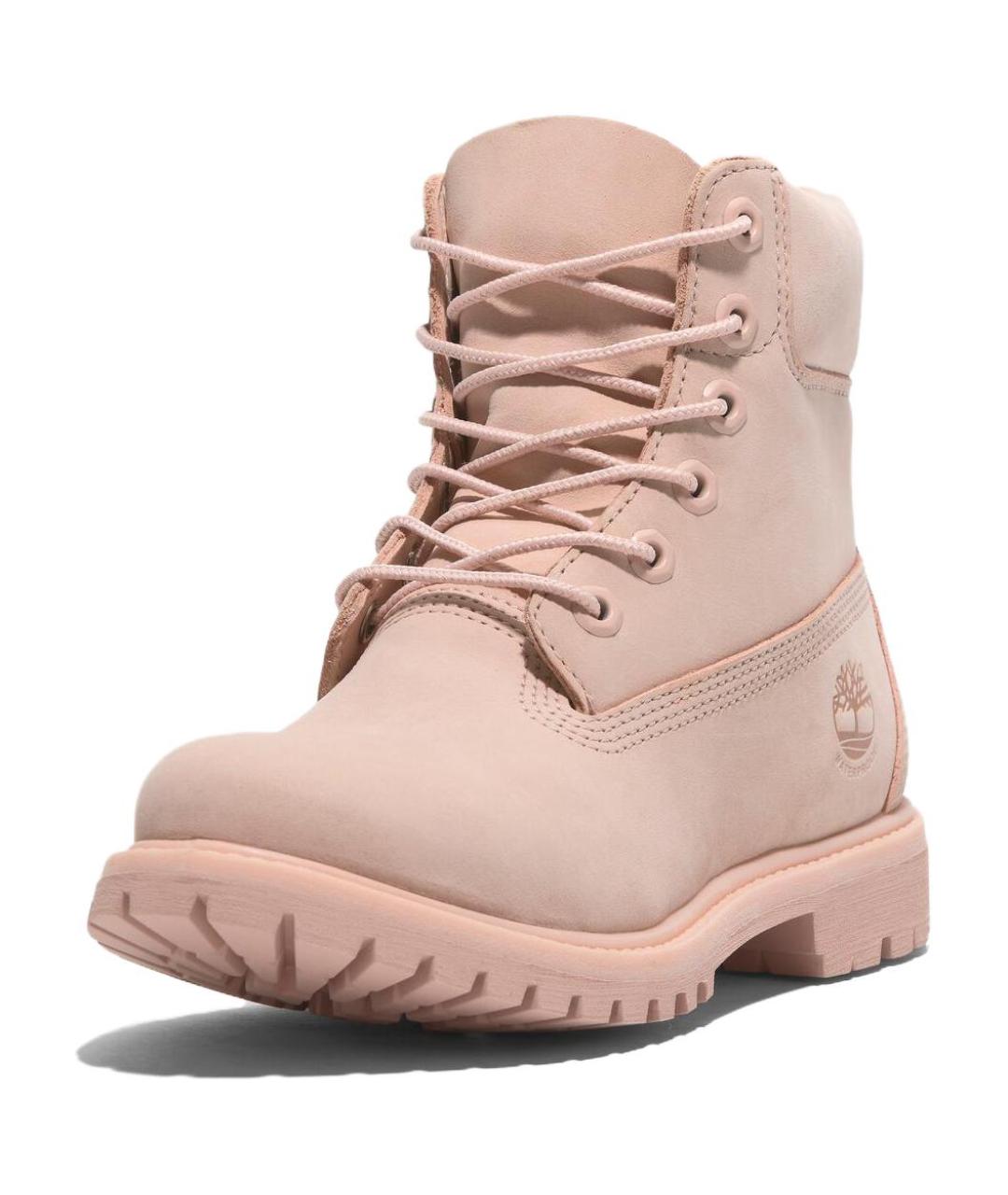 TIMBERLAND Розовые нубуковые ботинки, фото 4