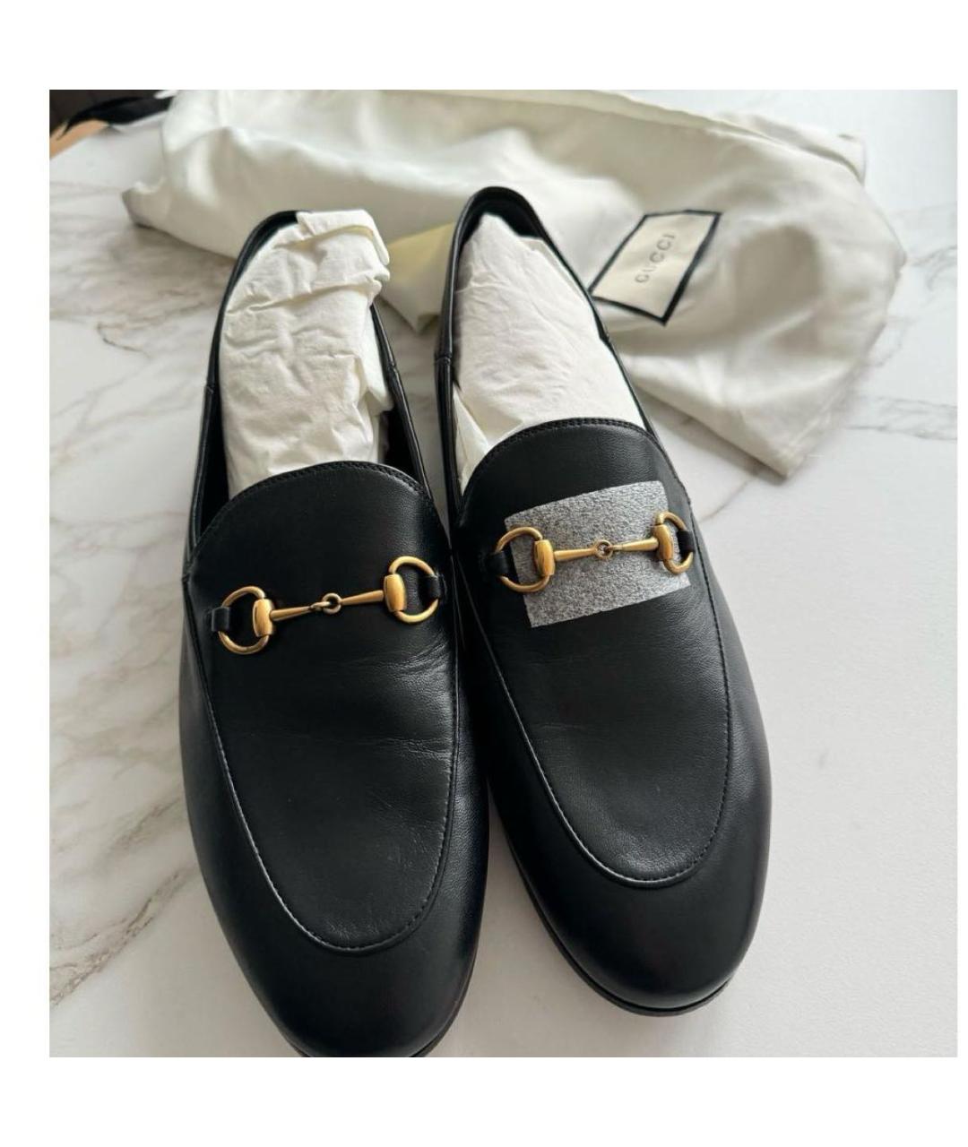 GUCCI Черные кожаные лоферы, фото 3