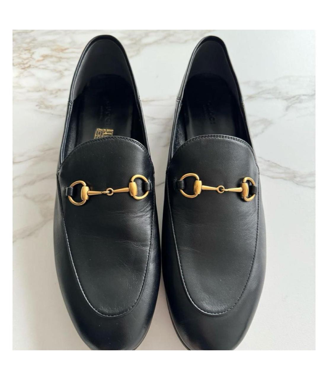 GUCCI Черные кожаные лоферы, фото 2