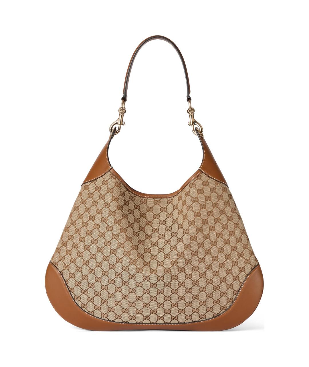 GUCCI Коричневая сумка через плечо из канвы, фото 5