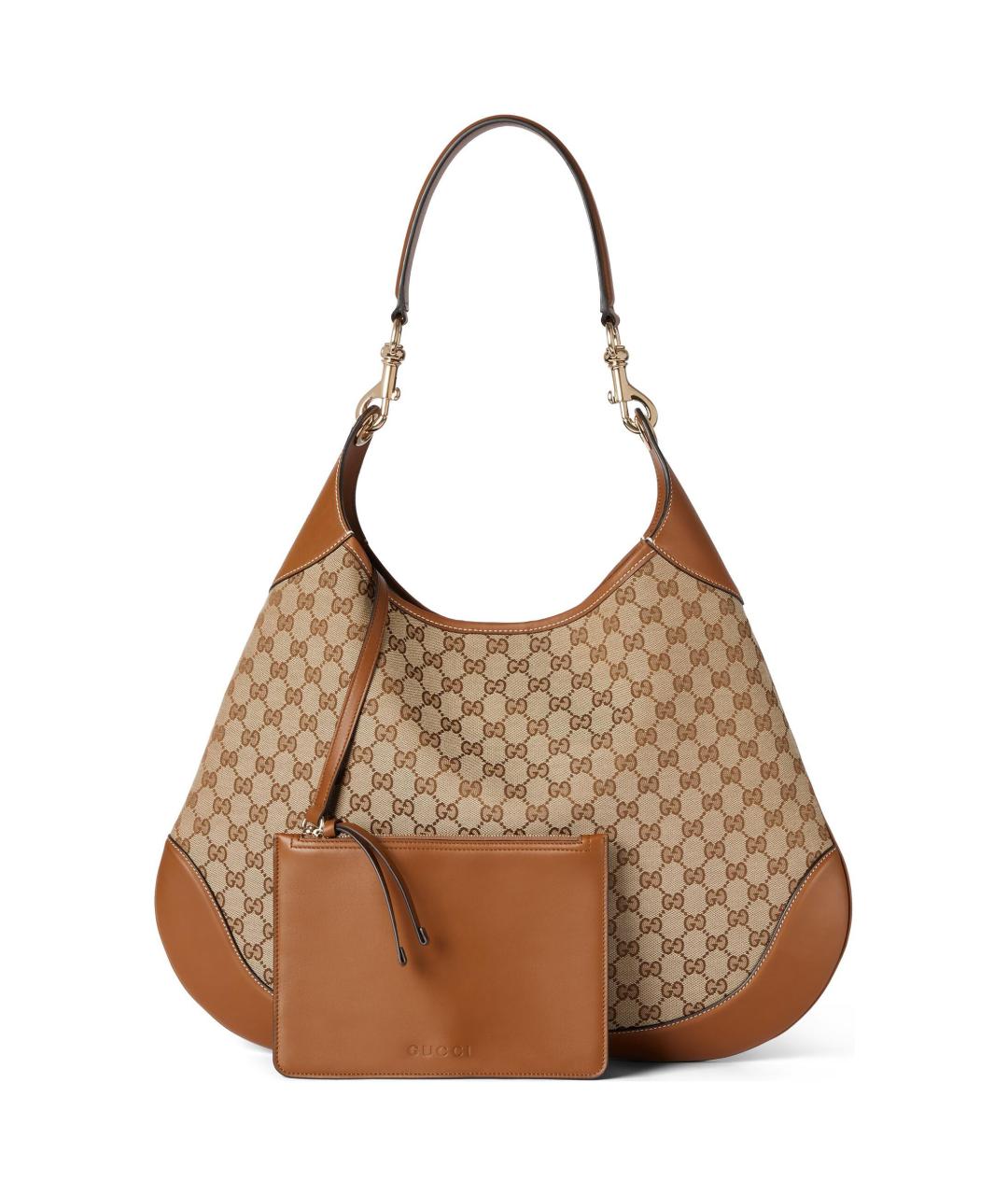 GUCCI Коричневая сумка через плечо из канвы, фото 2