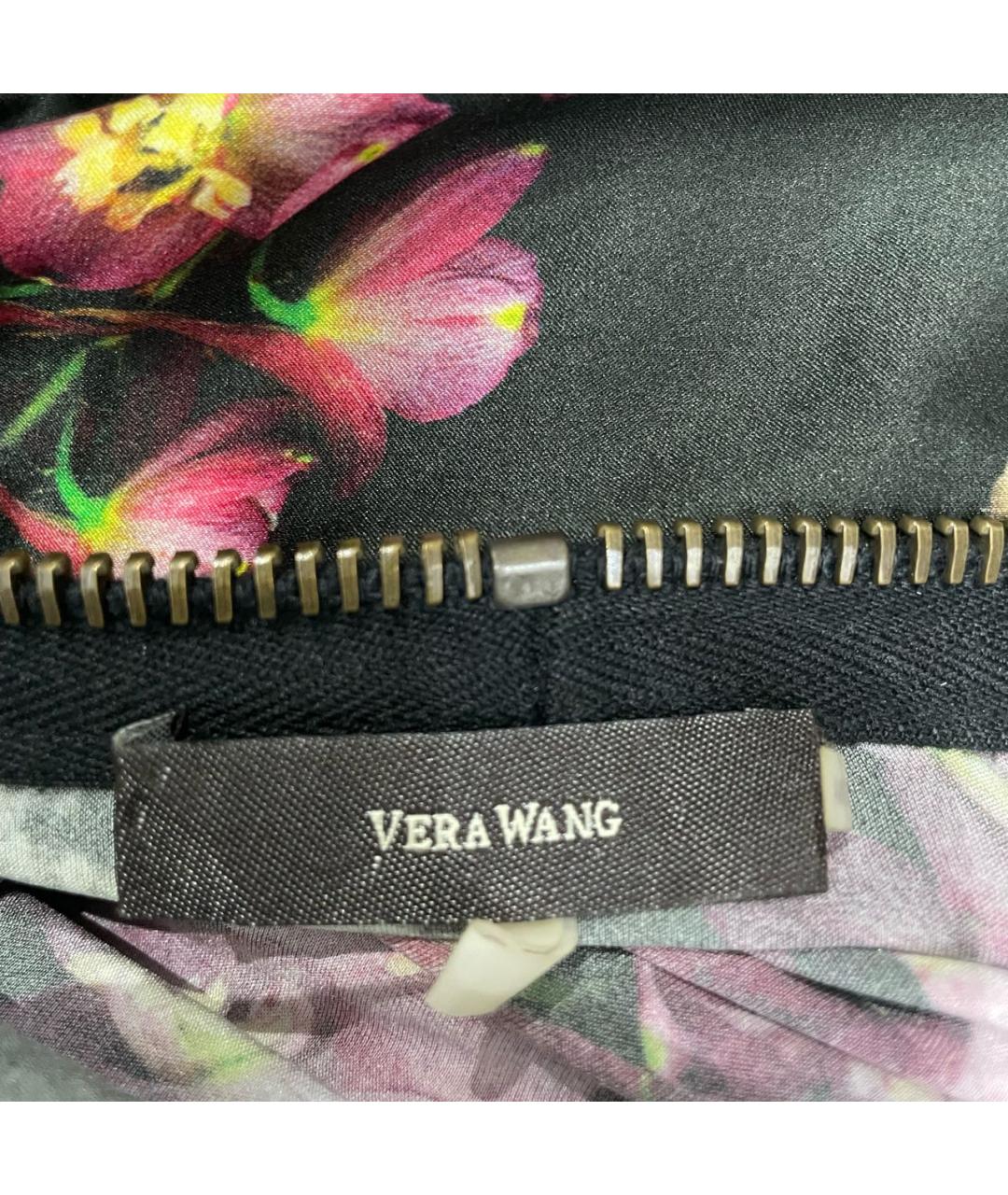 VERA WANG Черное шелковое вечернее платье, фото 3