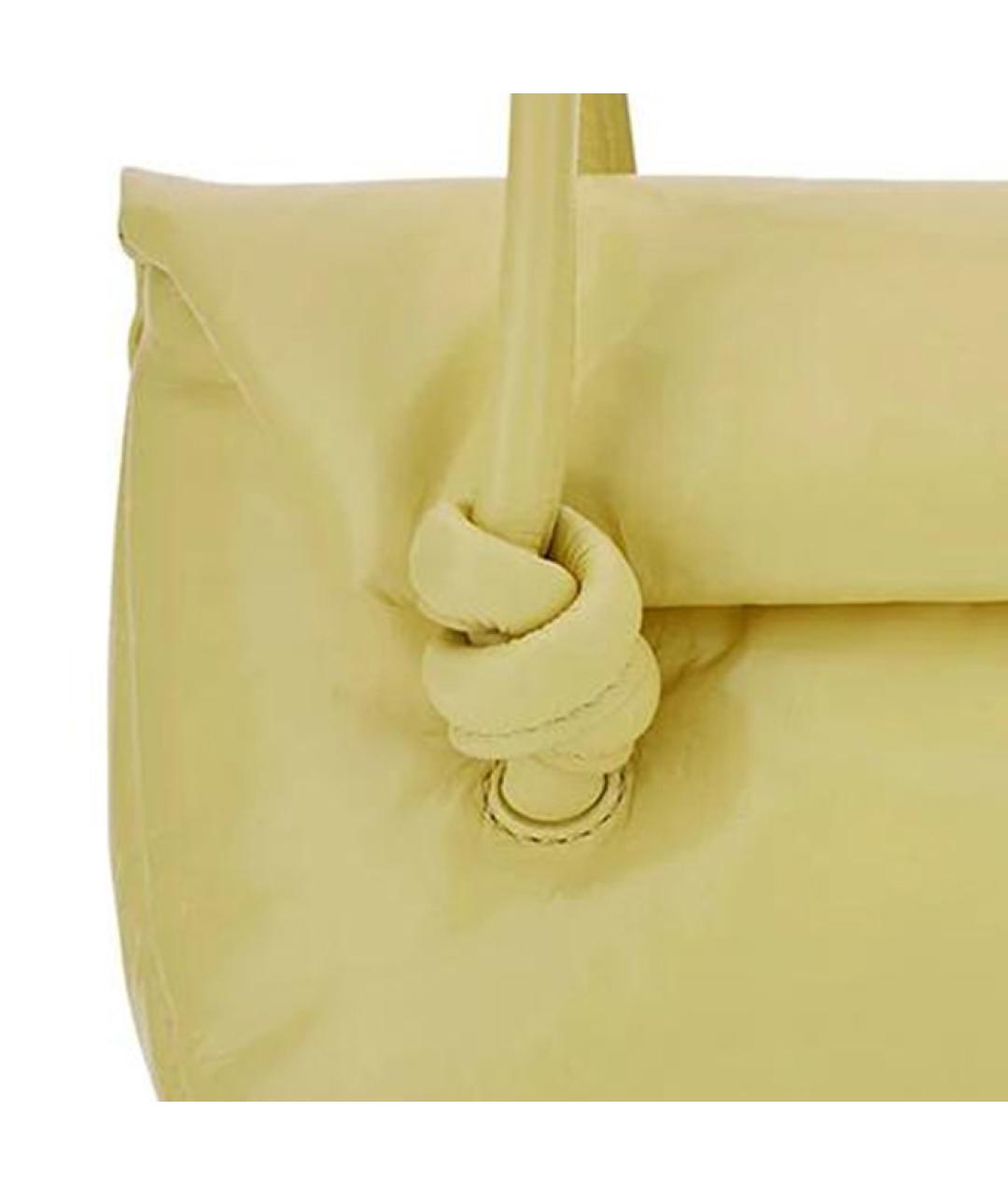 JIL SANDER Желтая кожаная сумка через плечо, фото 5