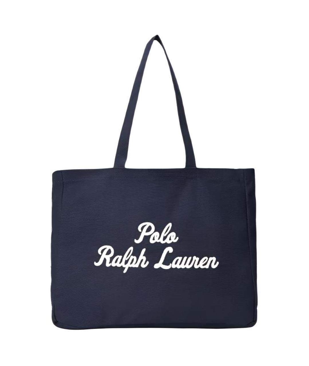POLO RALPH LAUREN Темно-синяя тканевая сумка через плечо, фото 1