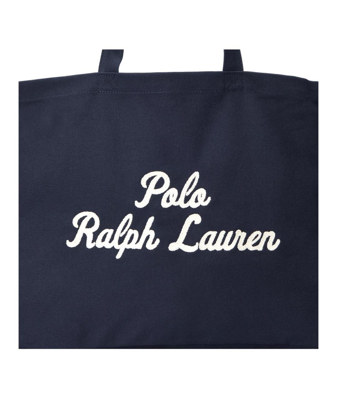 POLO RALPH LAUREN Темно-синяя тканевая сумка через плечо, фото 5