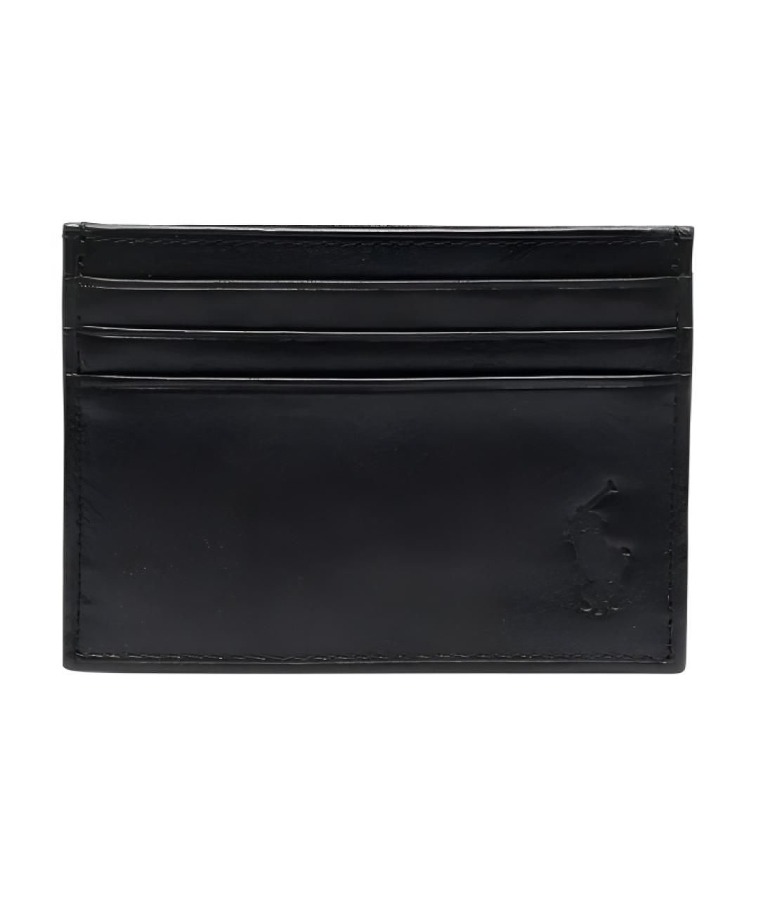 POLO RALPH LAUREN Черный кожаный кардхолдер, фото 1