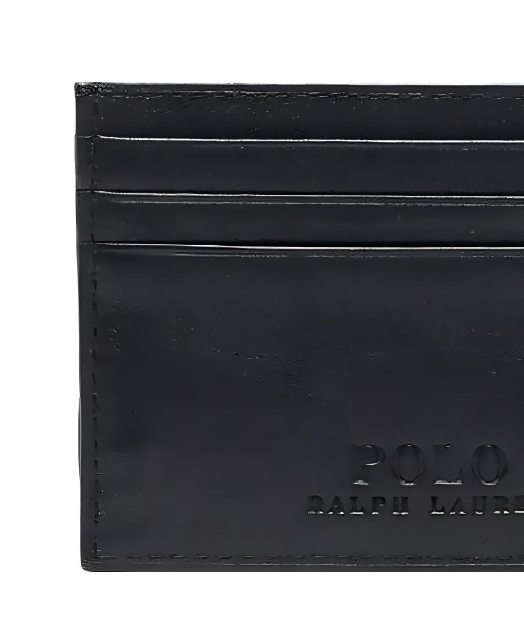 POLO RALPH LAUREN Черный кожаный кардхолдер, фото 5