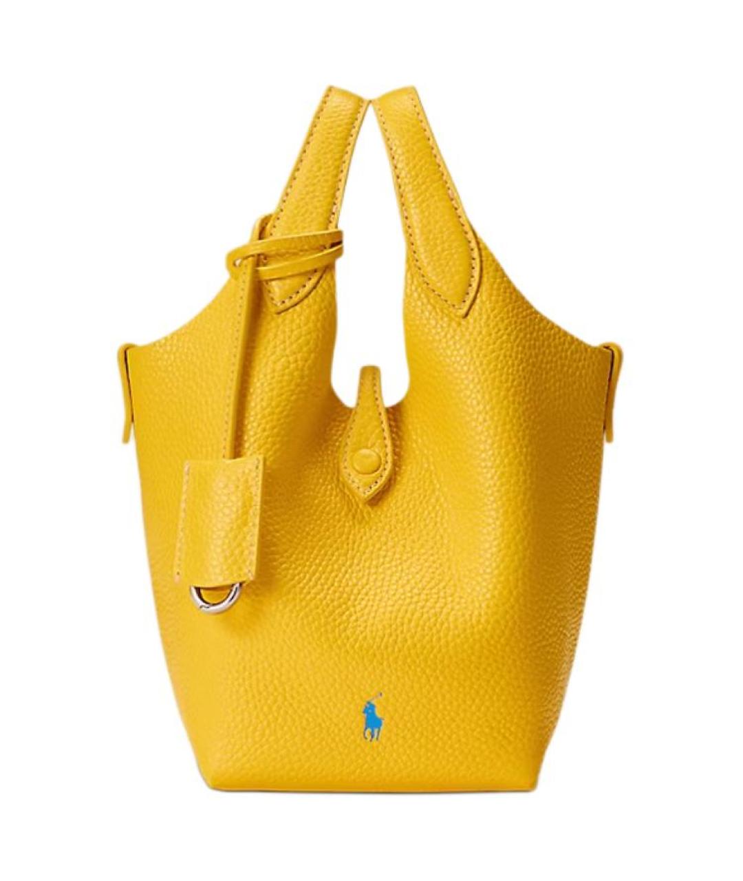 POLO RALPH LAUREN Желтая кожаная сумка через плечо, фото 1
