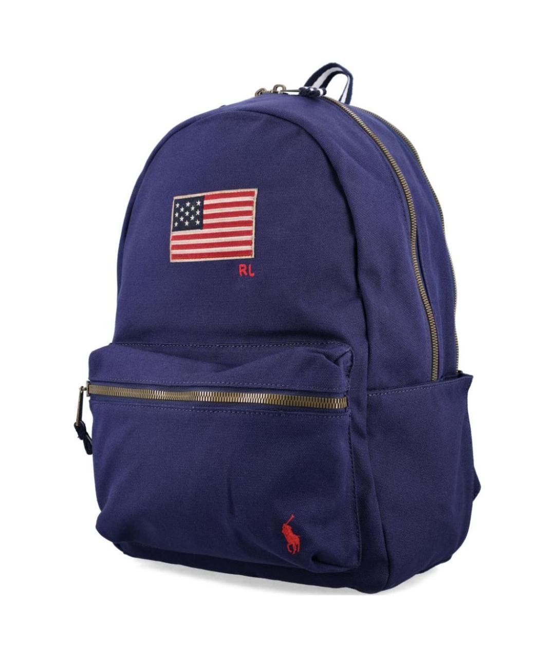 POLO RALPH LAUREN Синий тканевый рюкзак, фото 2