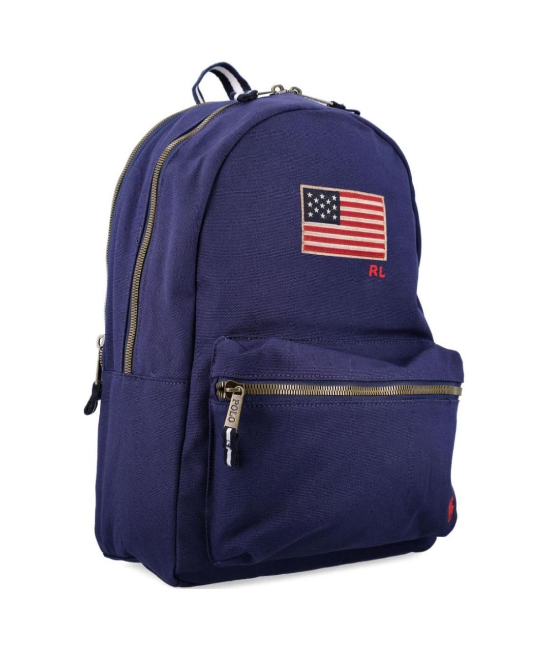 POLO RALPH LAUREN Синий тканевый рюкзак, фото 3