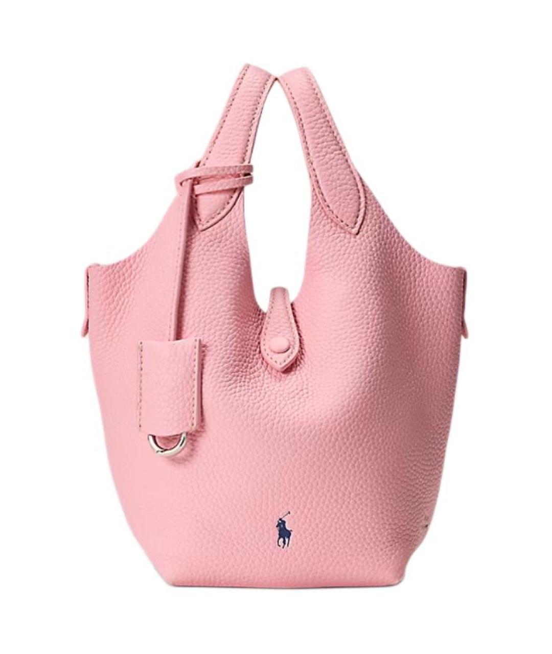 POLO RALPH LAUREN Розовая кожаная сумка через плечо, фото 1