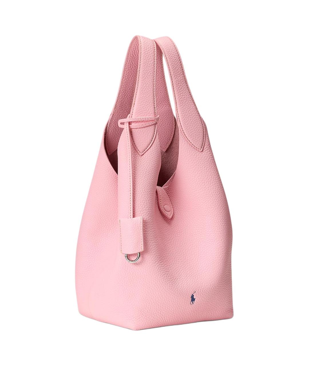 POLO RALPH LAUREN Розовая кожаная сумка через плечо, фото 2