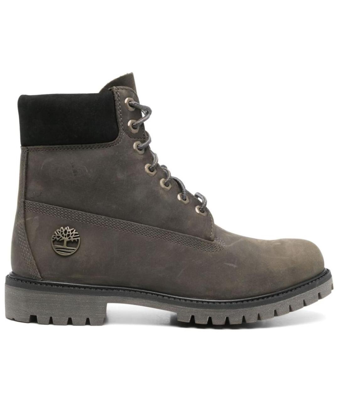 TIMBERLAND Серые нубуковые высокие ботинки, фото 1
