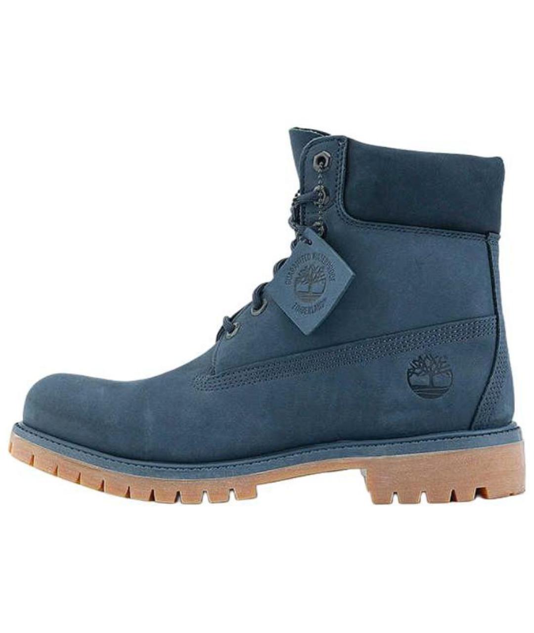 TIMBERLAND Темно-синие нубуковые высокие ботинки, фото 2
