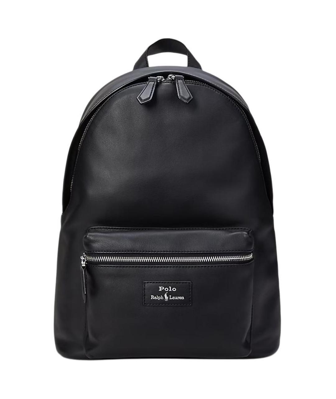 POLO RALPH LAUREN Черный кожаный рюкзак, фото 1