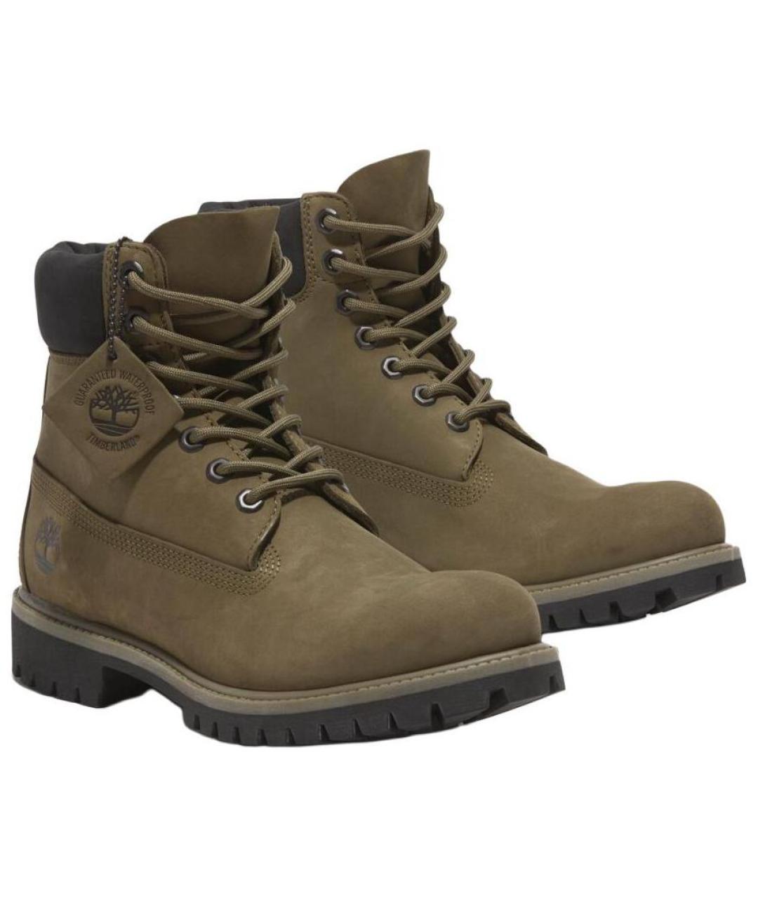 TIMBERLAND Коричневые нубуковые высокие ботинки, фото 5
