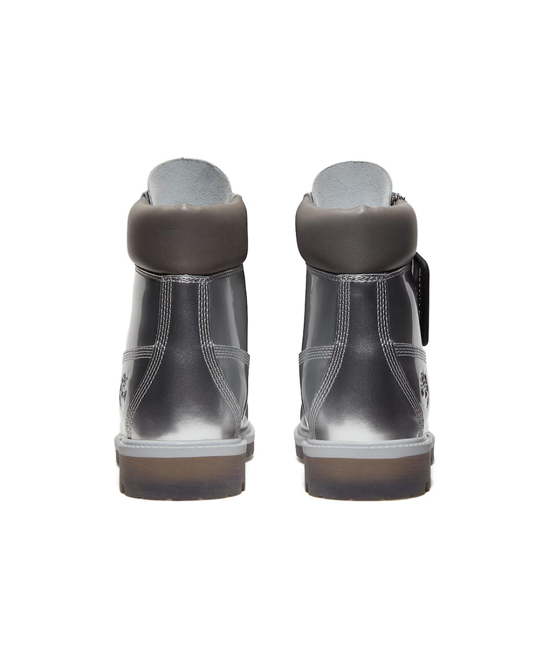 TIMBERLAND Серебряные кожаные ботинки, фото 3