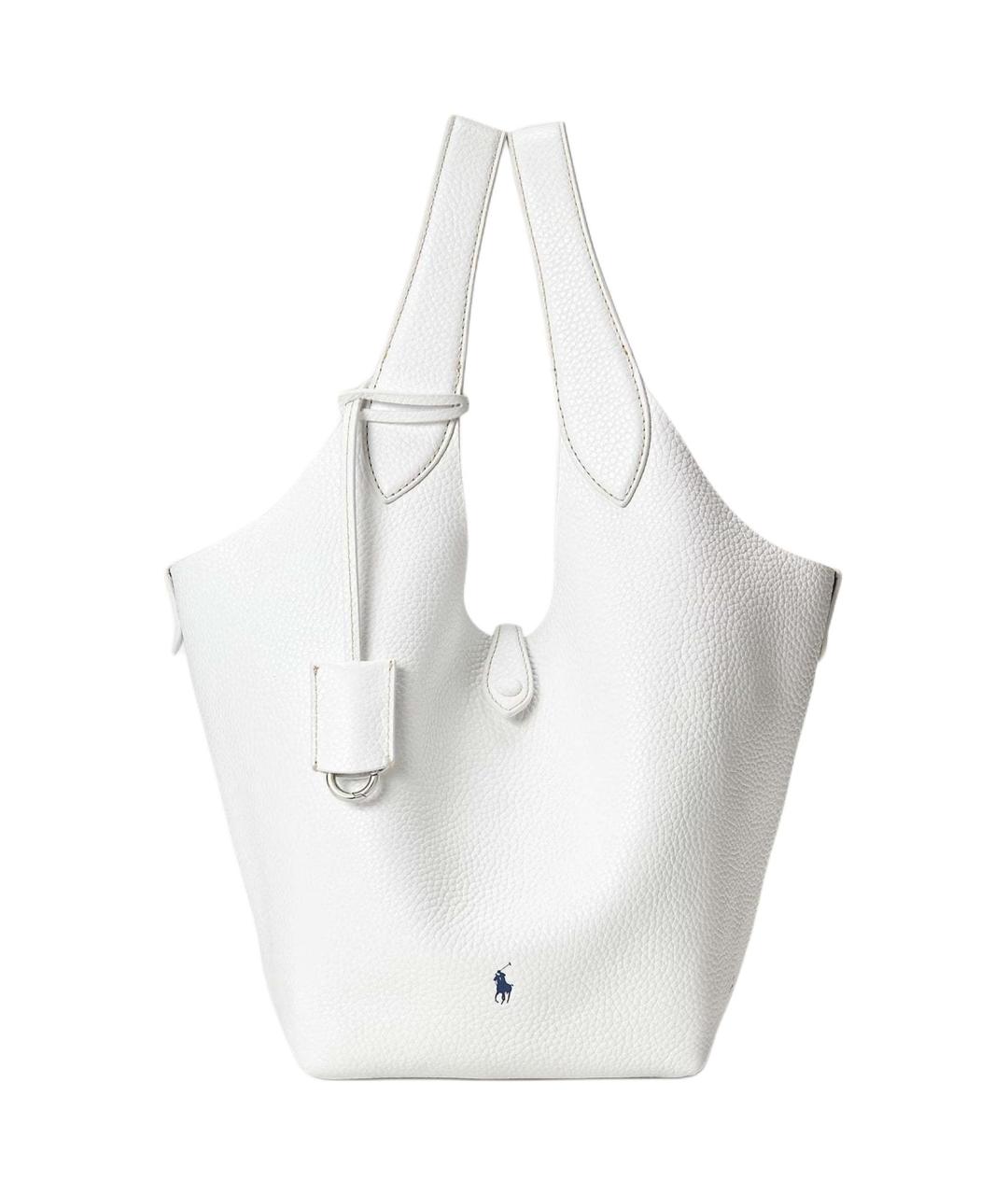 POLO RALPH LAUREN Белая кожаная сумка через плечо, фото 1