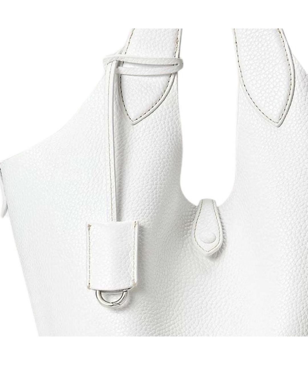POLO RALPH LAUREN Белая кожаная сумка через плечо, фото 4