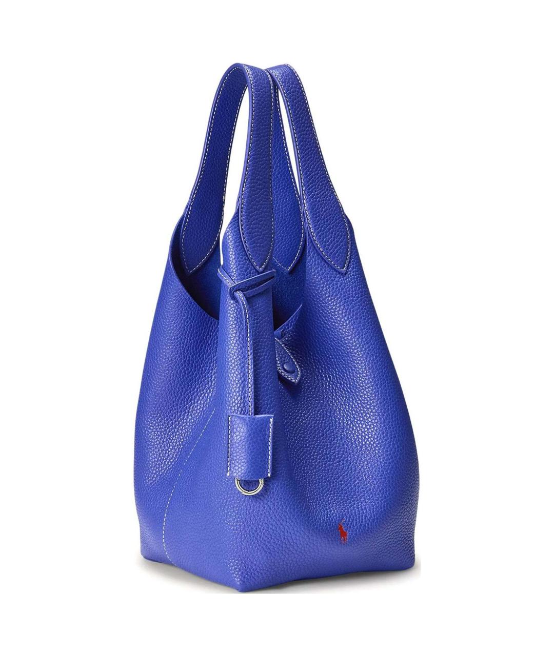 POLO RALPH LAUREN Синяя кожаная сумка через плечо, фото 2