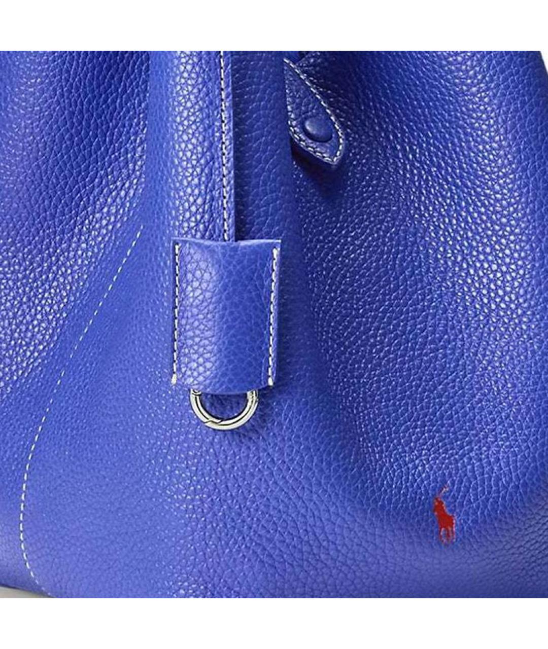 POLO RALPH LAUREN Синяя кожаная сумка через плечо, фото 3