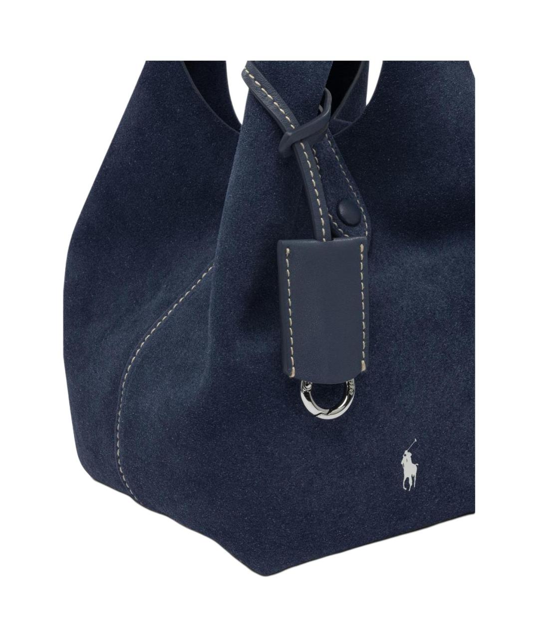 POLO RALPH LAUREN Синяя шерстяная сумка через плечо, фото 4