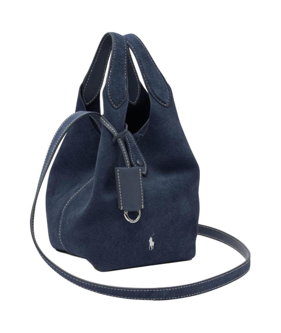 POLO RALPH LAUREN Синяя шерстяная сумка через плечо, фото 2
