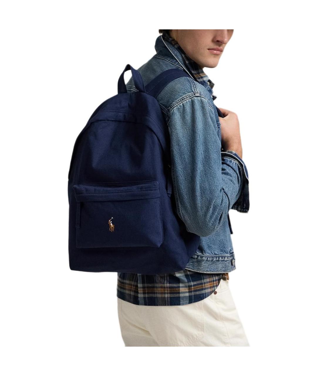 POLO RALPH LAUREN Синий тканевый рюкзак, фото 5
