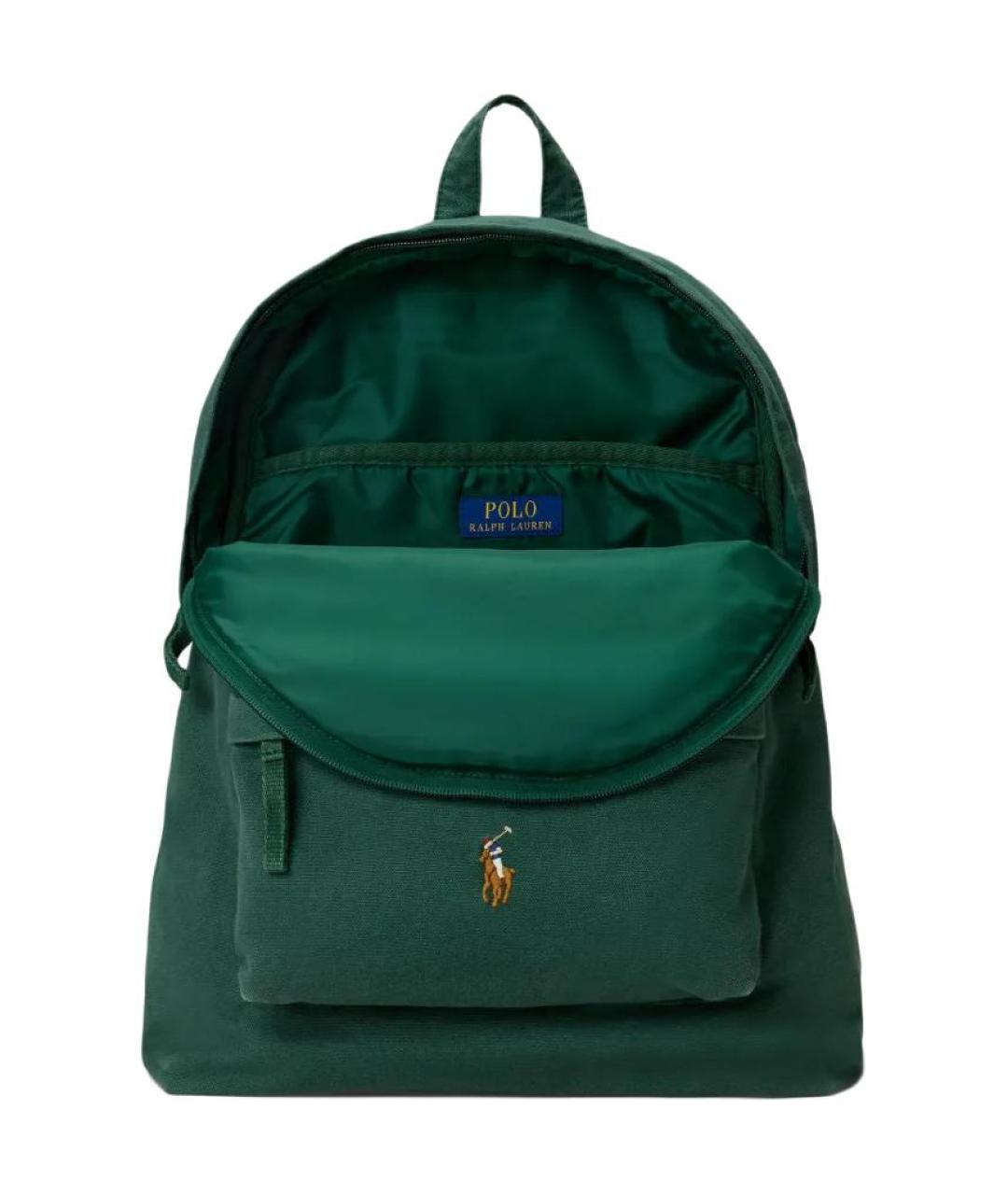 POLO RALPH LAUREN Зеленый хлопковый рюкзак, фото 4