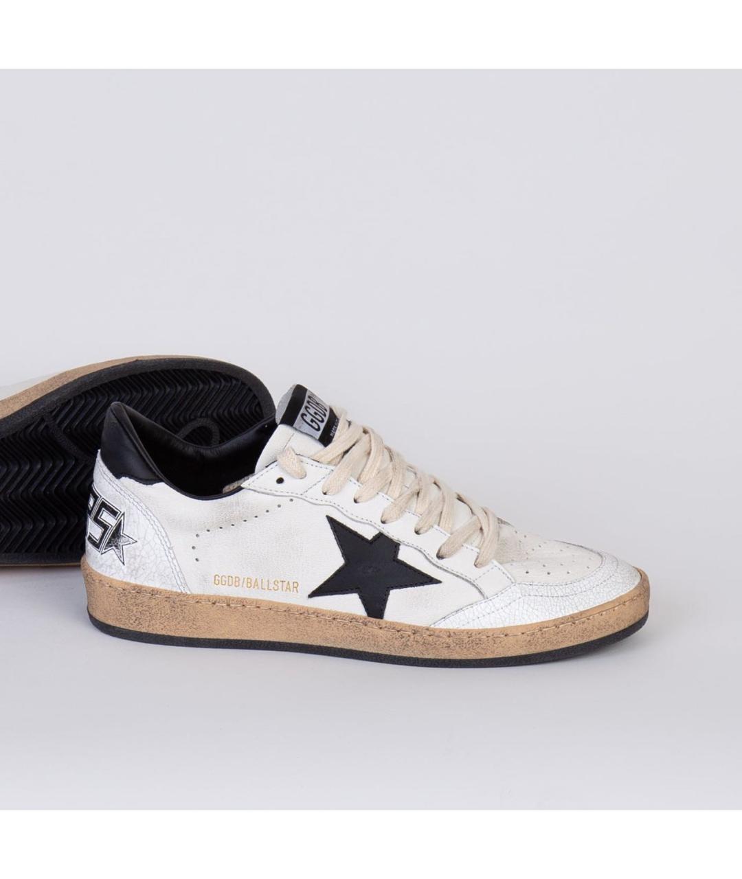GOLDEN GOOSE Белые кожаные кеды, фото 3