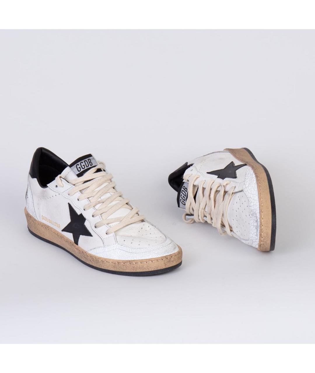 GOLDEN GOOSE Белые кожаные кеды, фото 2