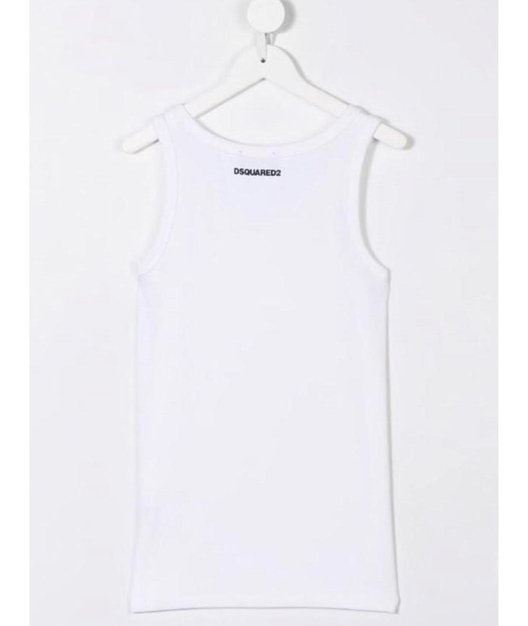 DSQUARED2 Белый хлопковый детская футболка / топ, фото 2