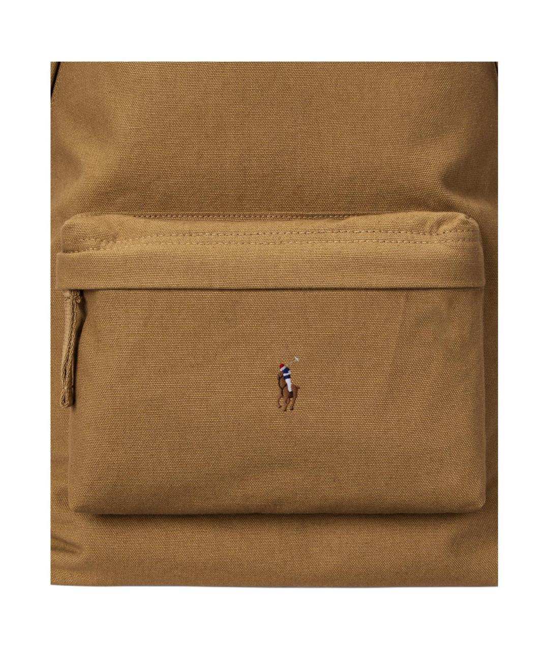 POLO RALPH LAUREN Горчичный тканевый рюкзак, фото 5