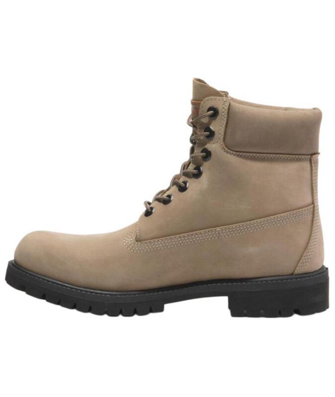 TIMBERLAND Бежевые нубуковые высокие ботинки, фото 3